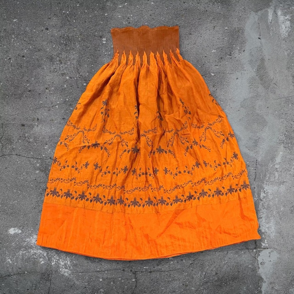 Boho Smocked Maxi Dress Cottagecore Art Teacher Fairycore Prairie Dress